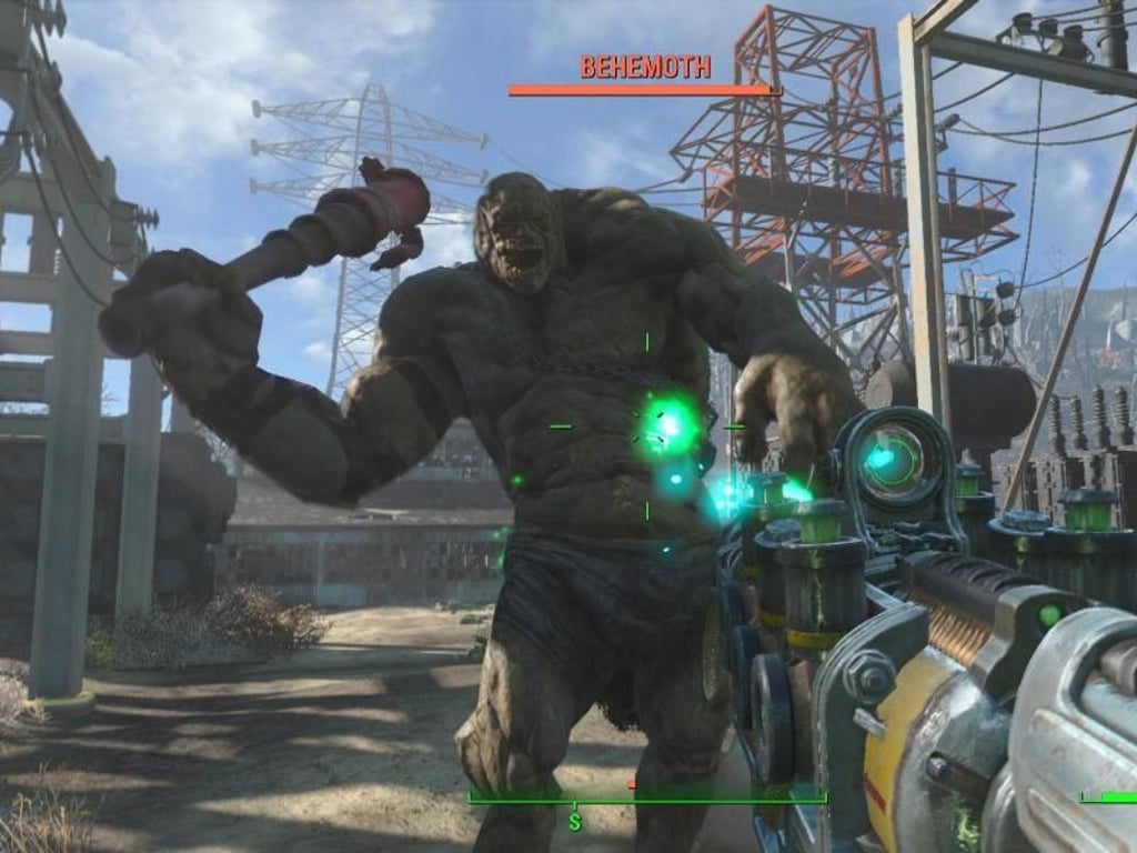 Die Kämpfe gegen Supermutanten und andere Unholde laufen wahlweise in Echtzeit oder mit stark verlangsamter Zeit ab. Screenshot: Bethesda Foto: Bethesda