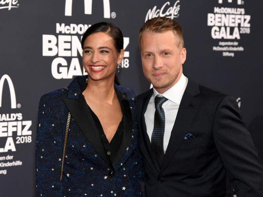 Oliver Pocher kam mit Model Amira Aly zur Benefiz-Gala in München. Foto: Tobias Hase