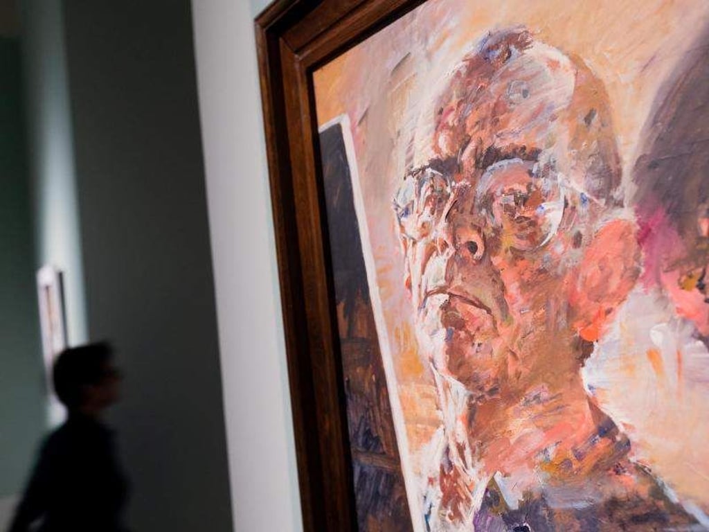 Das Gemälde "Selbstbildnis" des Künstlers Willi Sitte. Foto: Rolf Vennenbernd/Archivbild