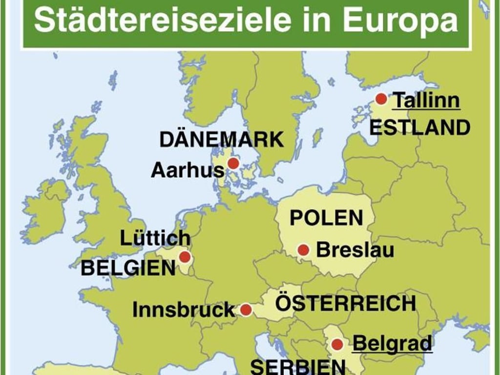 Zum Glück gibt es in Europa viele interessante Metropolen: Sieben Städtereiseziele, die der Massentourismus noch verschont hat. Foto: dpa-infografik
