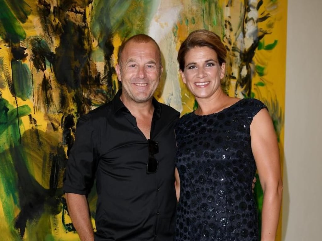 Der Heino Ferch brachte seine Frau Marie-Jeanette mit zur Show des Labels Laurel. Foto: Britta Pedersen