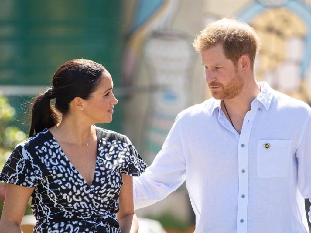 Meghan und Harry besuchen am ersten Tag ihrer Afrikareise Kapstadts Township Nyanga. Foto: Dominic Lipinski/PA Wire