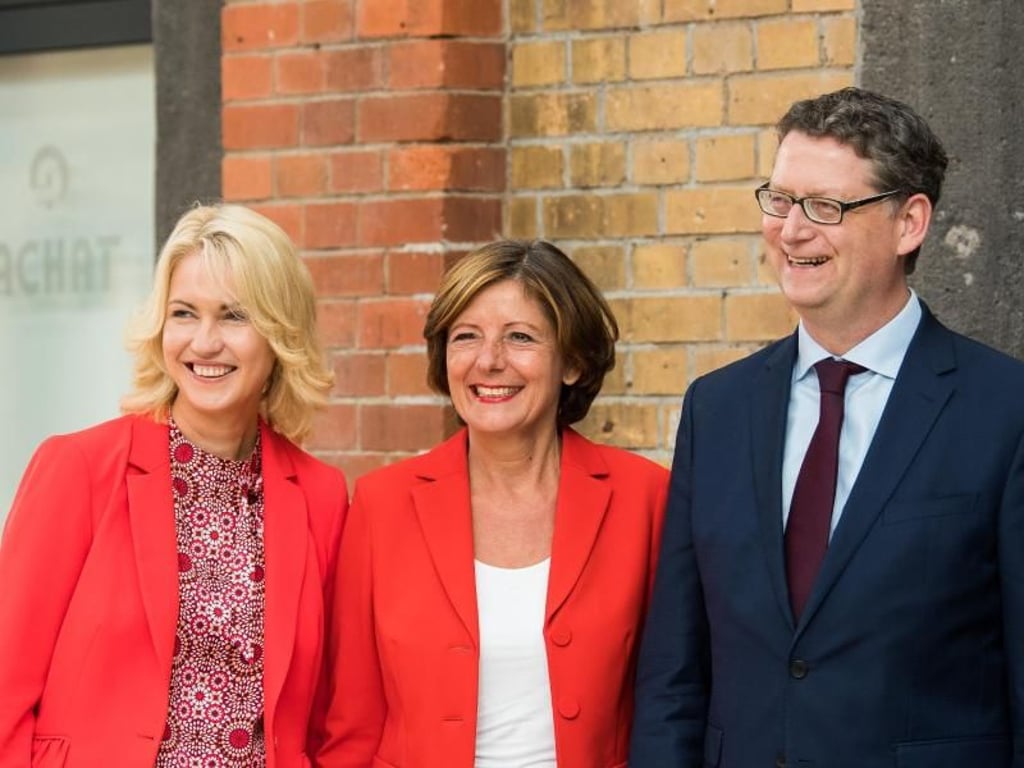 Manuela Schwesig, Malu Dreyer und Thorsten Schäfer-Gümbel: Die SPD soll nach dem Rücktritt von Parteichefin Nahles zunächst kommissarisch von diesem Trio geführt werden. Foto: Silas Stein