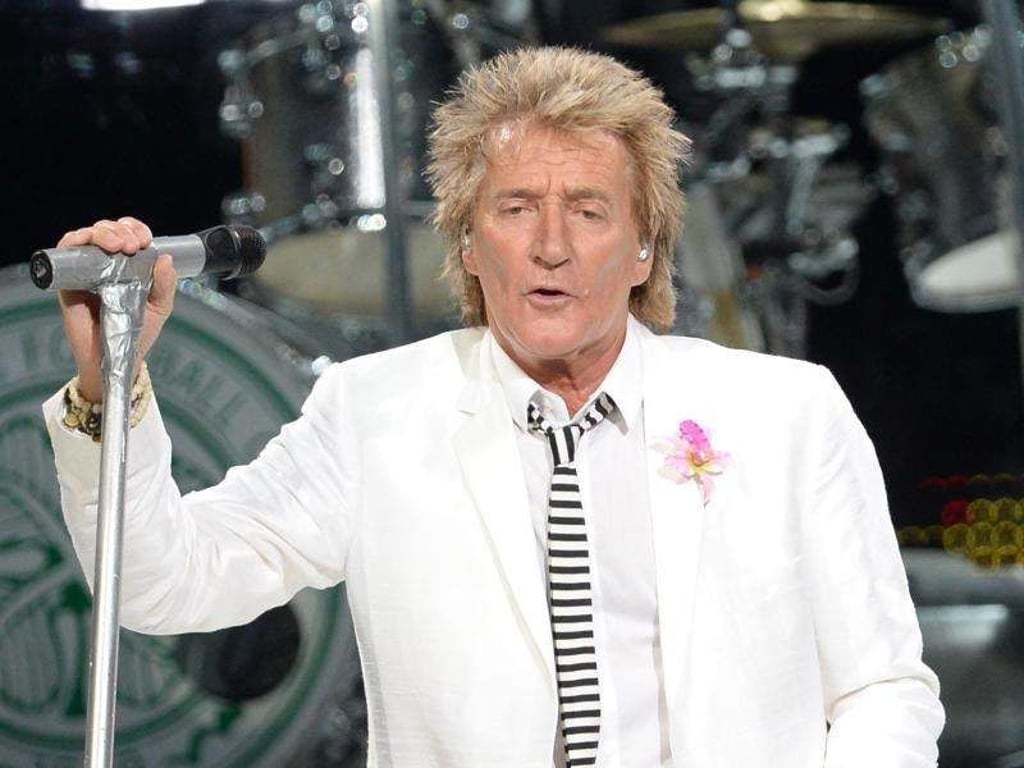 Der britische Sänger Rod Stewart ist mit dem US-Präsidentschaftskandidaten Donald Trump befreundet. Foto: Britta Pedersen