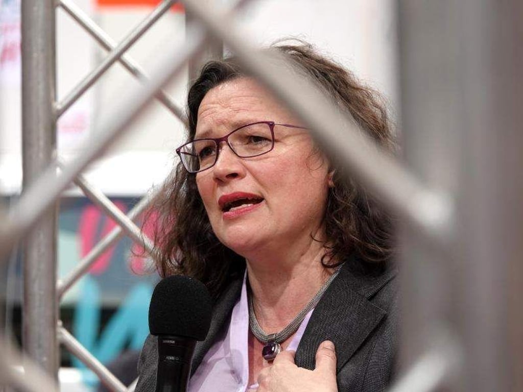 Die SPD-Vorsitzende Andrea Nahles will sich als Fraktionschefin zur Wahl stellen. Foto: Johannes Neudecker