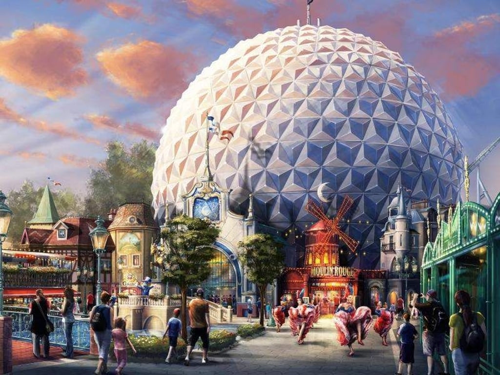 Der französische Themenbereich im Europapark wurde neu gestaltet - unter anderem die Dunkelachterbahn «Eurosat Coastiality».
Foto: Europa-Park