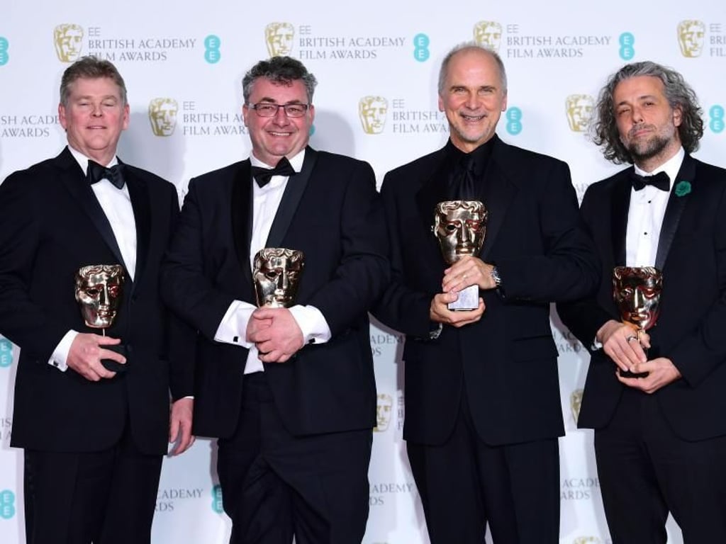 «Blade Runner 2049»: Richard R. Hoover (l-r), Gerd Nefzer, John Nelson und Paul Lambert sind für die besten visuellen Effekte ausgezeichnet worden. Foto: Ian West/PA Wire