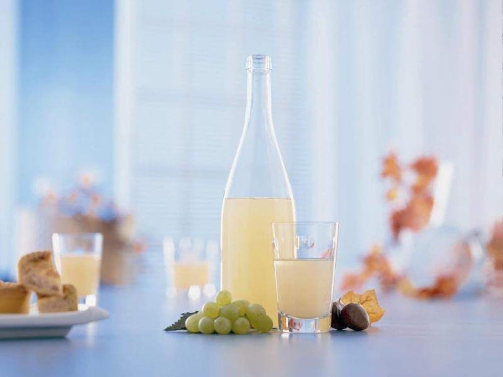 Spritziger Federweißer läutet den Herbst ein: Der halbvergorene Wein schmeckt perfekt zu Zwiebelkuchen und Maronen. Foto: Deutsches Weininstitut/dpa-tmn