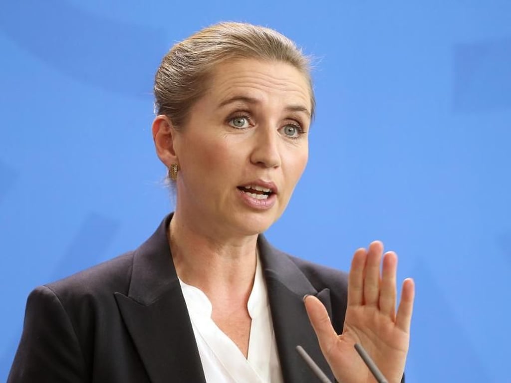Mette Frederiksen, hier im Juli bei einer Pressekonferenz in Berlin, ist Ministerpräsidentin von Dänemark. Foto: Wolfgang Kumm