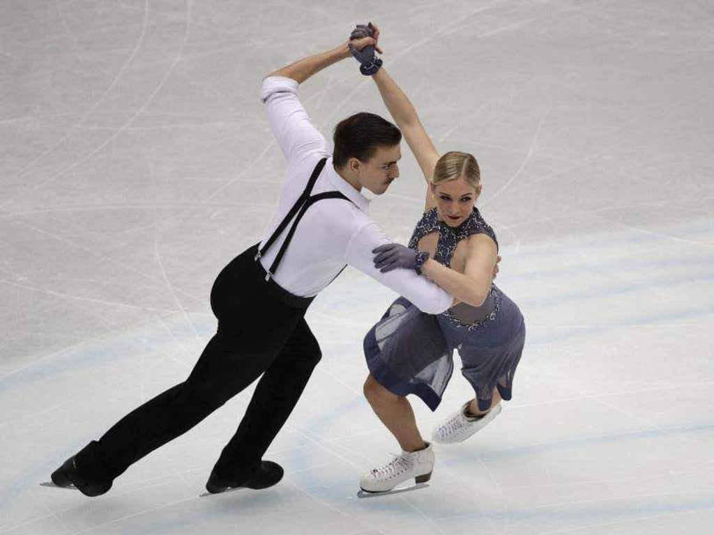 Shari Koch und Christian Nüchtern kamen mit ihrem Tango-Vortrag auf Rang 17. Foto: Andy Wong/AP
