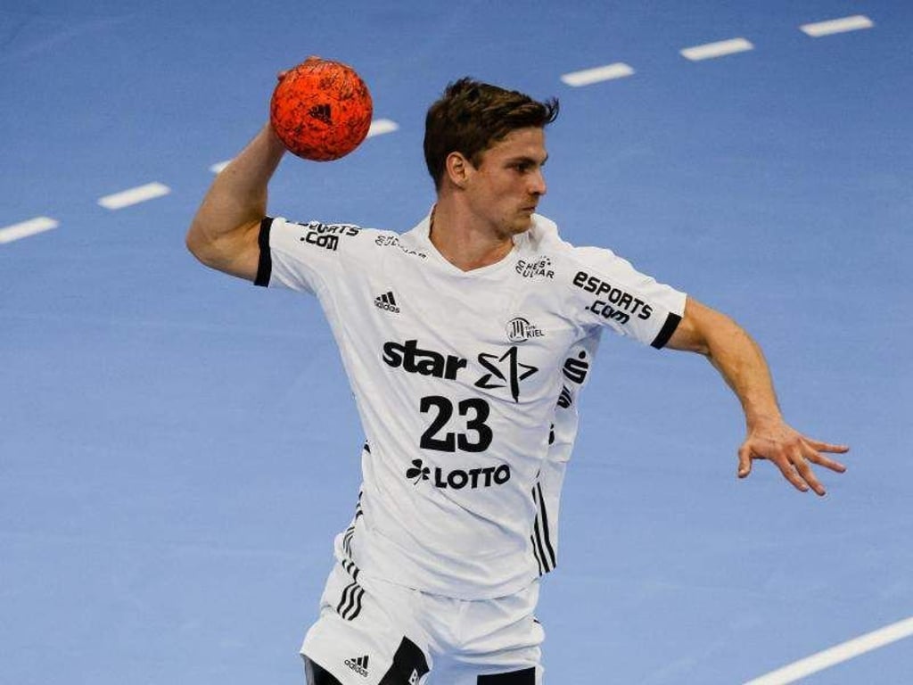Erzielte für den THW fünf Tore gegen Brest: Linksaußen Rune Dahmke. Foto: Frank Molter