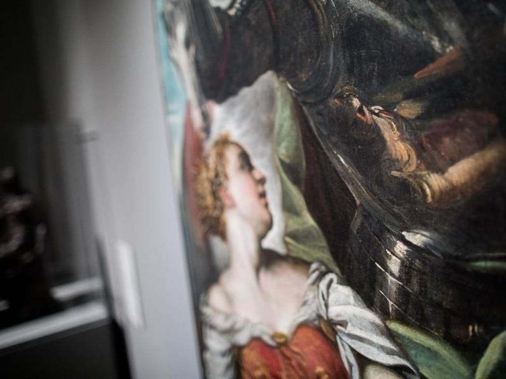 Jacopo Tintoretto, Der heilige Ludwig, der heilige Georg und die Prinzessin, 1551 (Ausschnitt). Foto: Rolf Vennenbernd