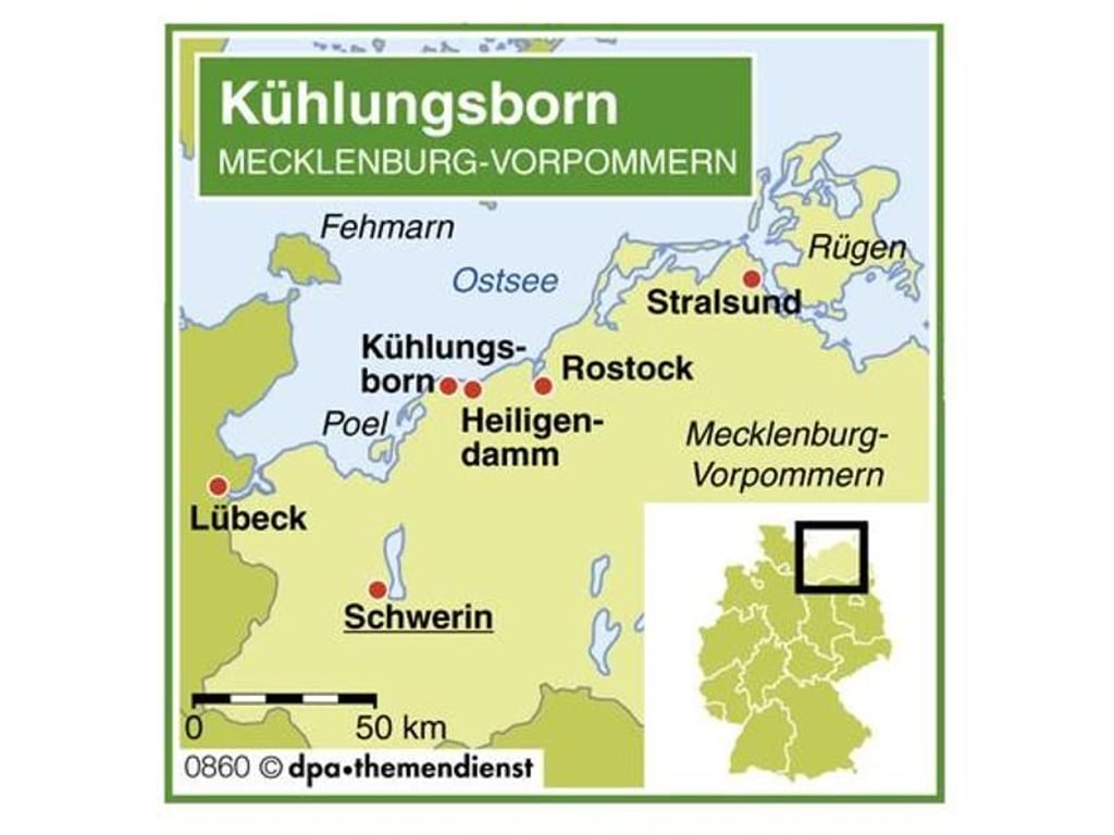 Kühlungsborn ist das größte Seebad Mecklenburg-Vorpommerns. Im Herbst lockt es mit den Gourmettagen an die ostdeutsche Küste. Foto: dpa-infografik