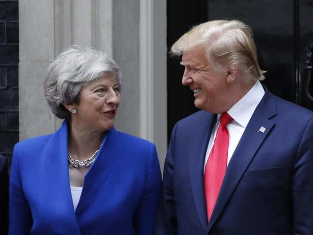 London, 10 Downing Street: Theresa May empfängt Donald Trump. Foto: Alastair Grant/AP