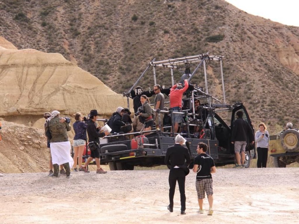 Beliebtes Filmset: Die Bardenas Reales wird aufgrund ihrer bizarren Landschaft gerne als Kulisse genutzt. Foto: Manuel Meyer