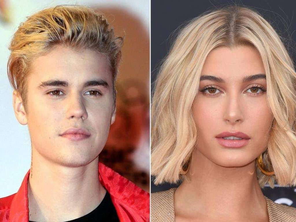 Justin Bieber (l) und Hailey Baldwin. Fotos: AP/dpa Foto: Uncredited