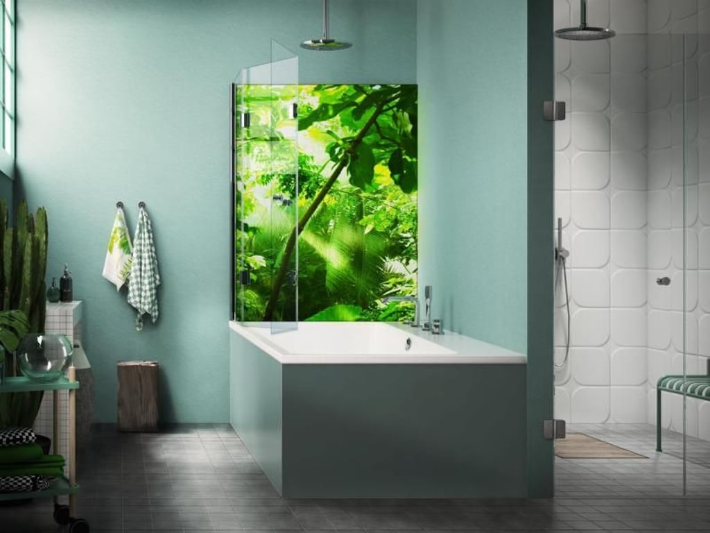 Glassdouche kreiert mit einer LED-Leuchtwand mit dem Motiv Jungleworld eine Stimmung wie im Regenwald. Foto: glassdouche/VDS