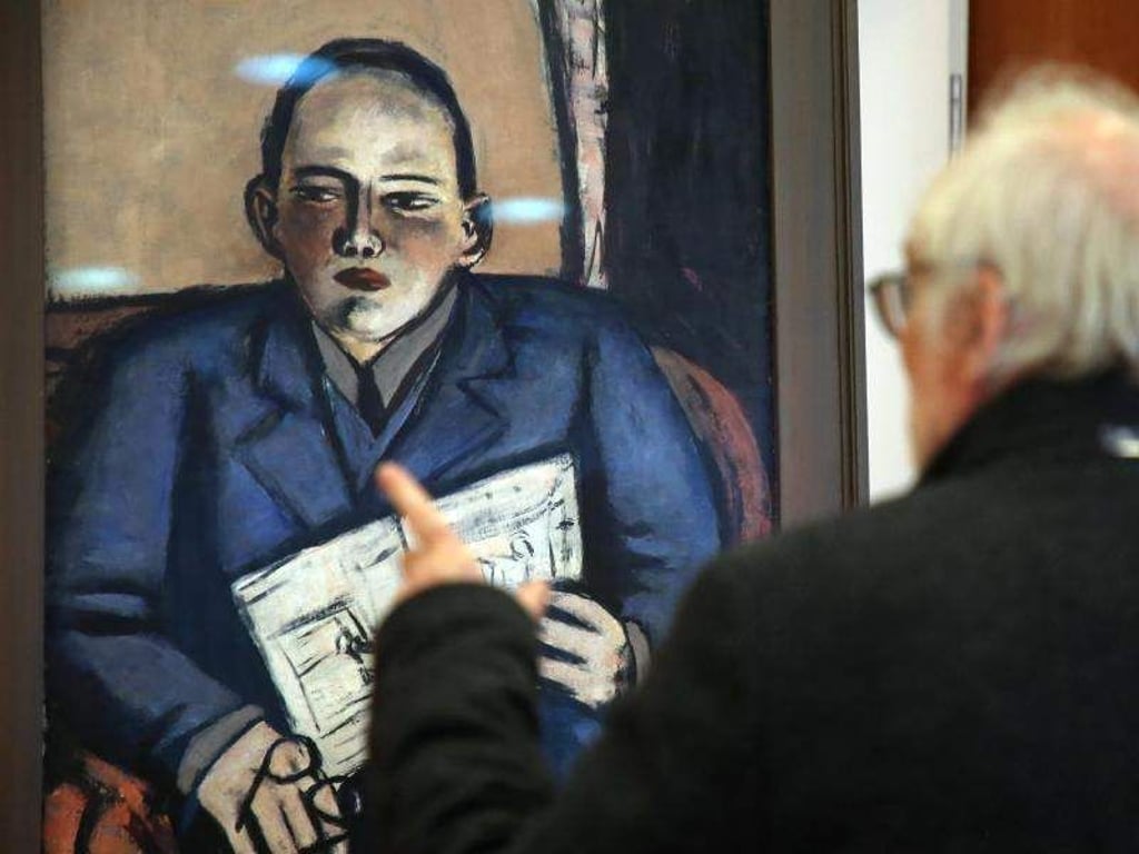 Dasw Gemälde "Bildnis Erhard Göpel" von Max Beckmann aus dem Jahr 1944. Foto: Wolfgang Kumm