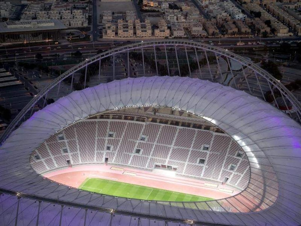Das Khalifa International Stadium in Doha kann mit einer Klimaanlage heruntergekühlt werden. Foto: Sven Hoppe