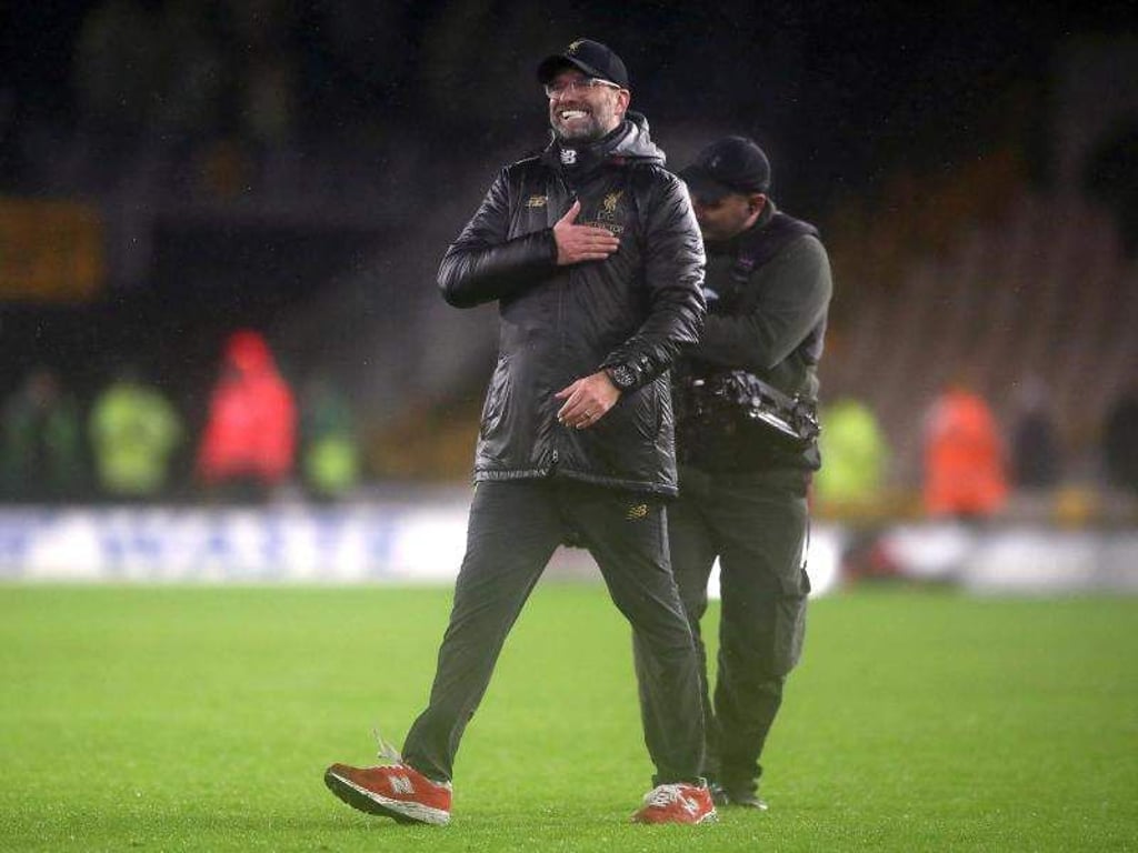 Trainer Jürgen Klopp steht mit dem FC Liverpool mit vier Punkten Vorsprung an der Tabellenspitze der Premier League. Foto: Nick Potts/PA Wire