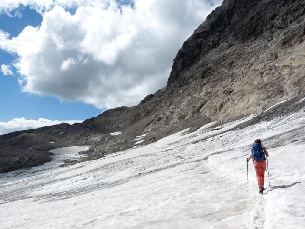Über Eis: Der Schwarzmilzferner ist der letzte Allgäuer Gletscher. Foto: Florian Sanktjohanser