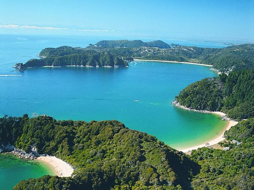 Weißer Sand, schimmernd grünes, fast schon türkisfarbenes Wasser: Die Abel Tasman Bay könnte jeden touristischen Werbekatalog schmücken. Foto: Tourism New Zealand