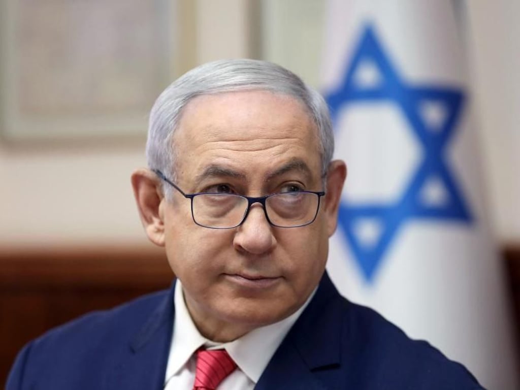 Premierminister Benjamin Netanjahu während einer der wöchentlichen Kabinettssitzungen in Jerusalem. Foto: Abir Sultan/Pool European Pressphoto Agency