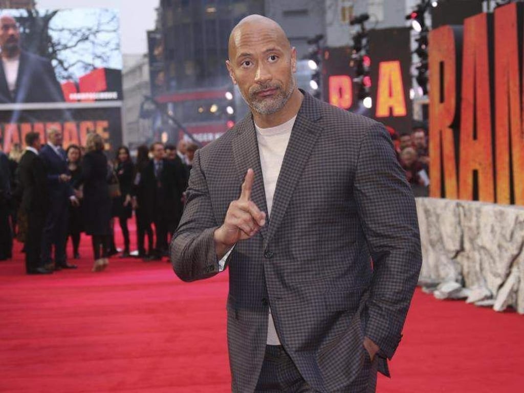Dwayne «The Rock» Johnson bei der Europapremiere von «Rampage» in London. Foto: Joel C Ryan/Invision/AP