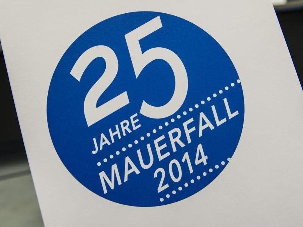 Jubiläums-Logo zu den Feierlichkeiten "25 Jahre Mauerfall 2014". Foto: P.Zinken