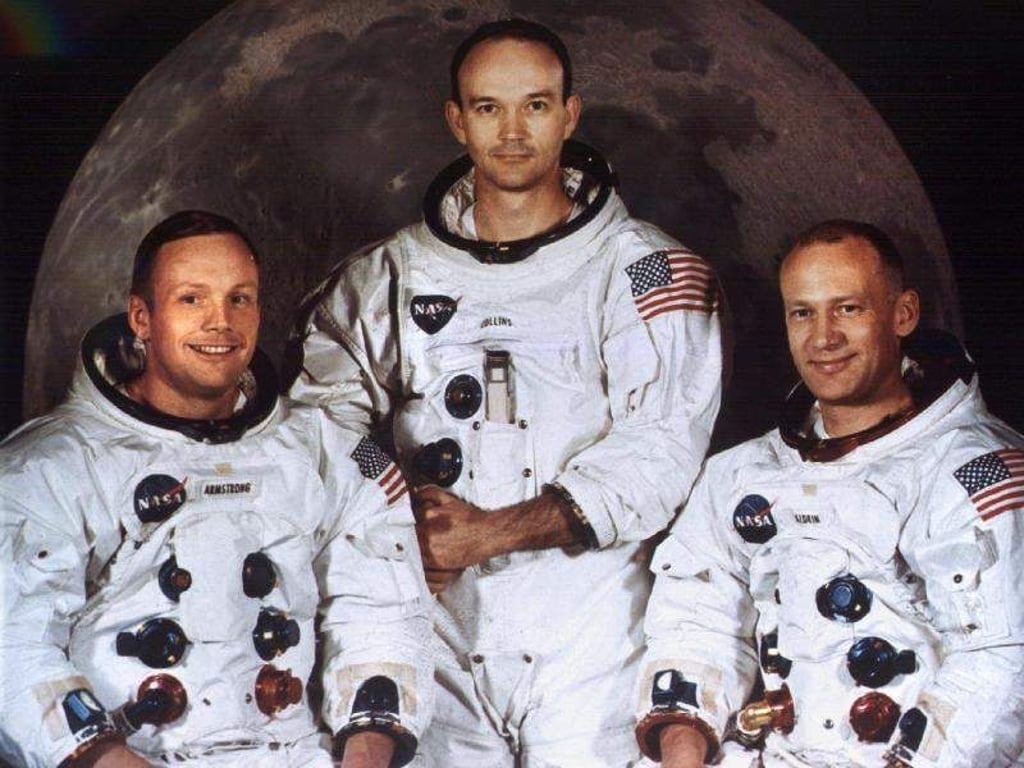 Die Besatzung von «Apollo 11», die Astronauten Neil Armstrong (l-r), Michael Collins und Edwin Aldrin (Foto vom Juli 1969). Foto: NASA/dpa