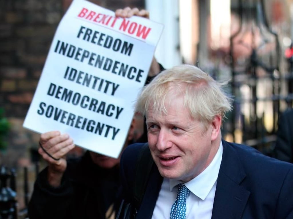 Vollmundig wie immer: Boris Johnson. Foto: Yui Mok/PA
