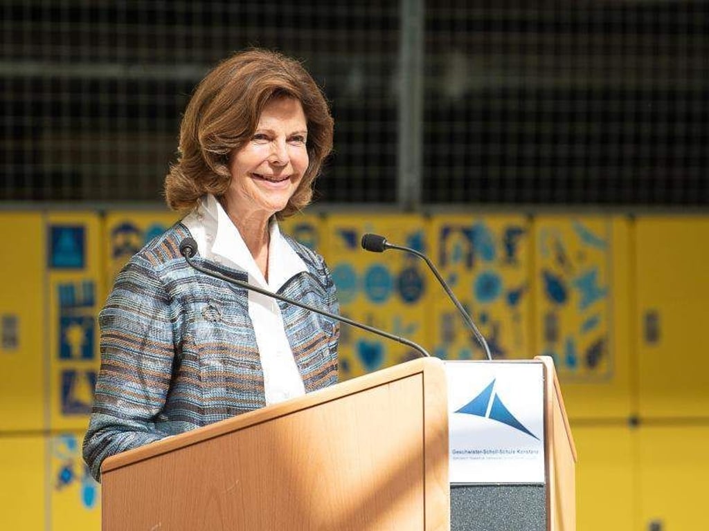 Königin Silvia von Schweden zu Besuch in Konstanz am Bodensee. Foto: Sebastian Gollnow
