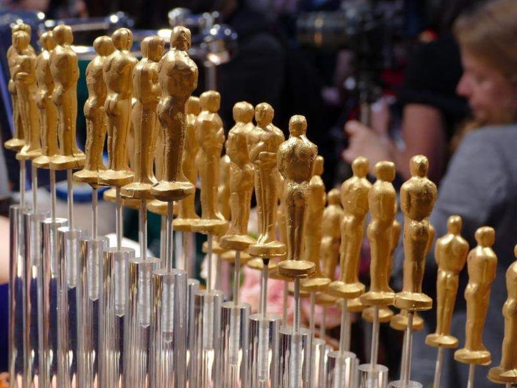 Goldbestäubte Schokoladen-Oscars. Foto: Barbara Munker