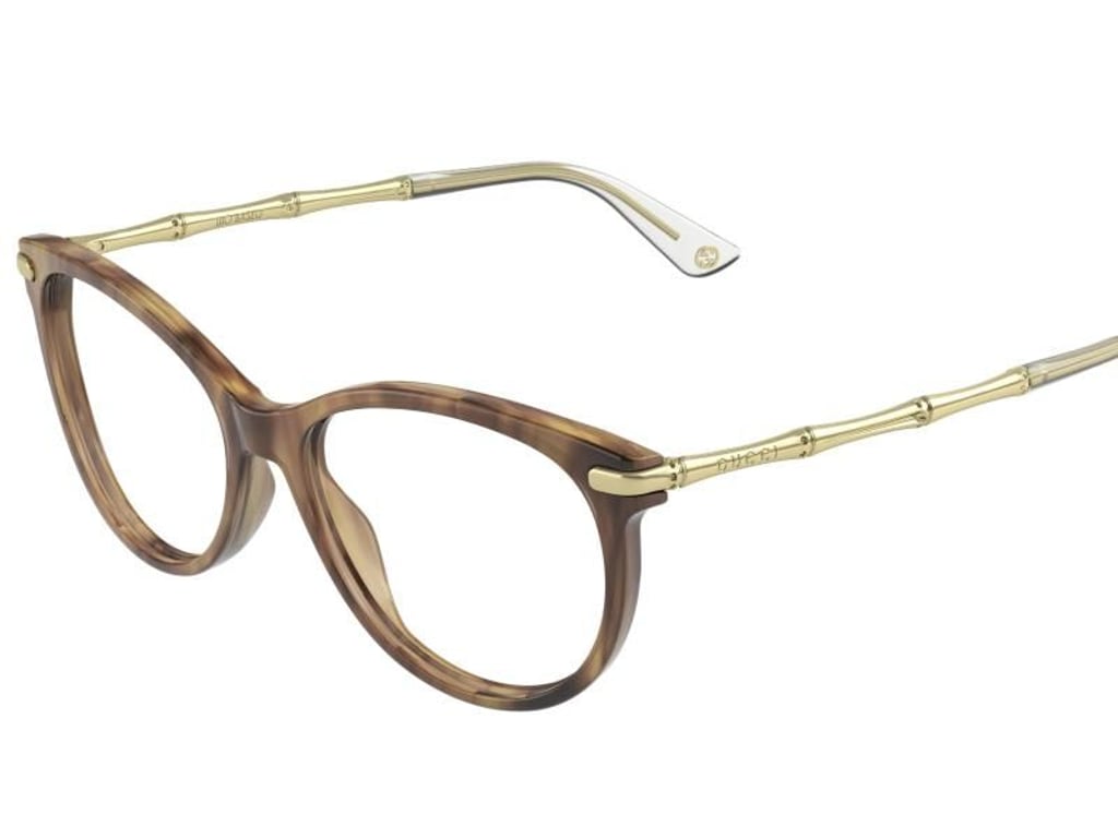 Weichere Form und warme Farben - die neuen Brillenmodelle kommen nicht mehr so hart und kantig daher, hier ein Beispiel von Gucci (aus Acetat, ca. 294 Euro). Foto: gucci