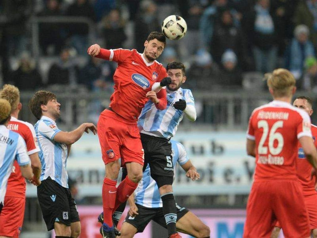 1860 München und der 1. FC Heidenheim trennen sich mit 1:1-Unentschieden. Foto: Andreas Gebert