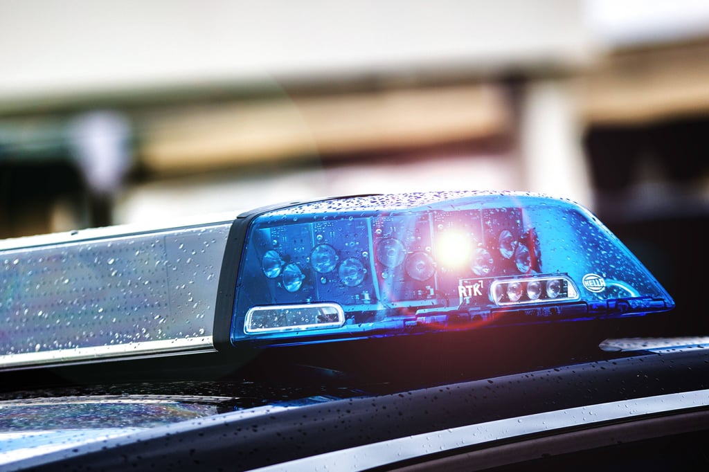 Blaulicht auf dem Einsatzwagen der Polizei (Symbolfoto).