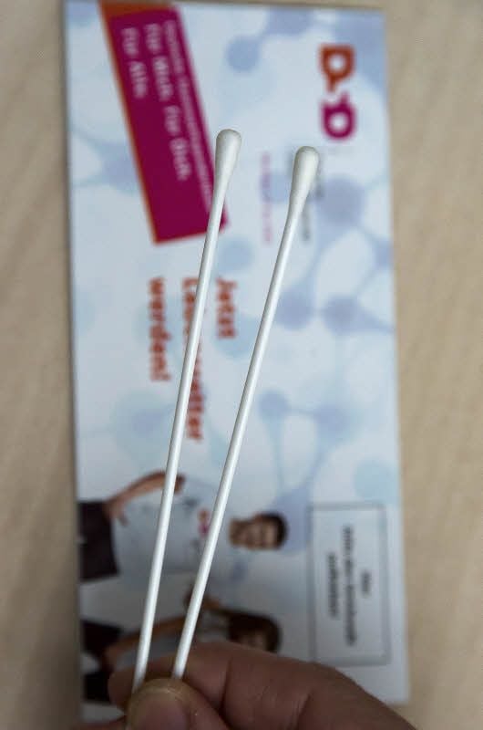 Mit Stäbchen werden Zellen abgestrichen.