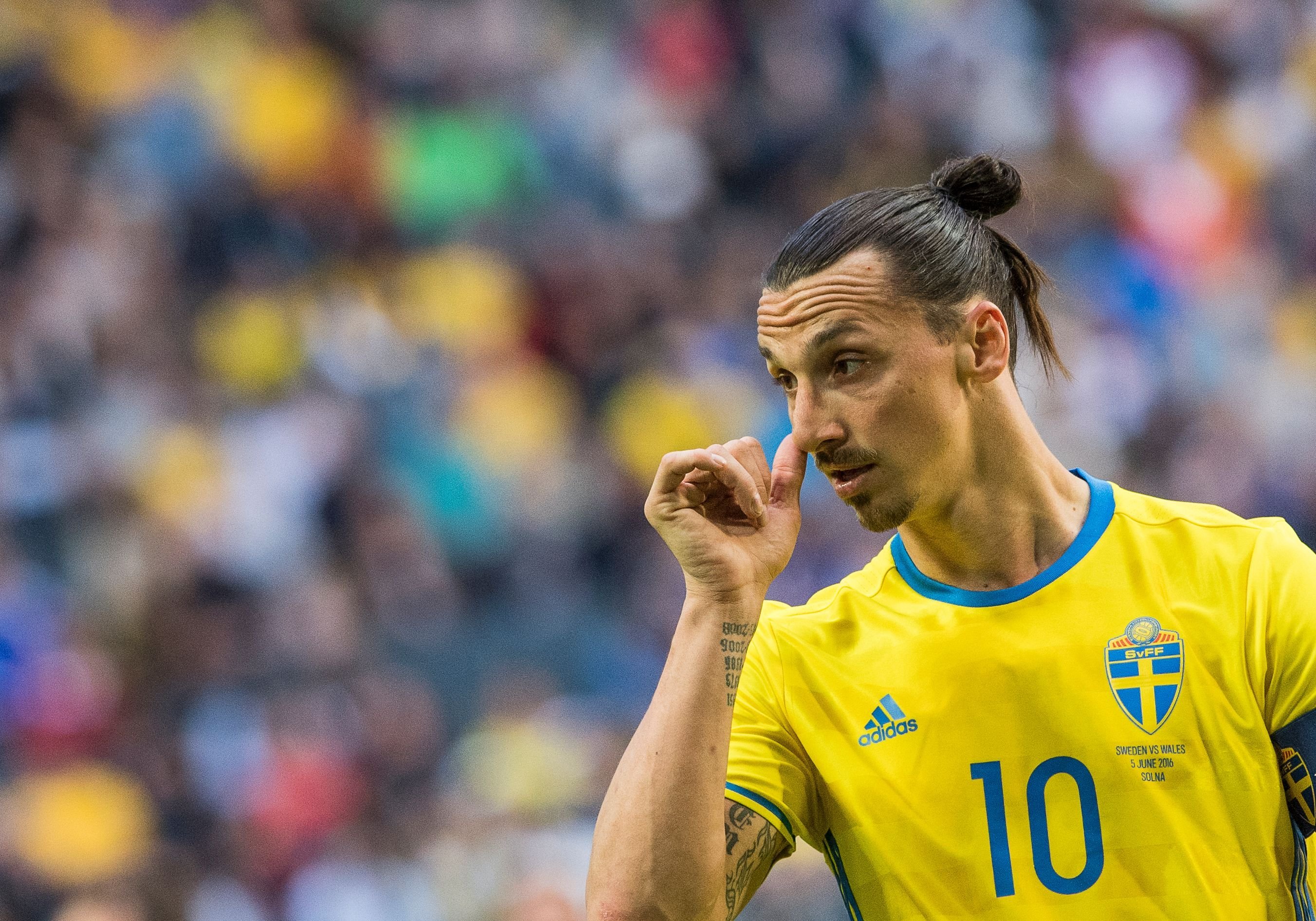 Zlatan Ibrahimovic im schwedischen Nationaldress.
