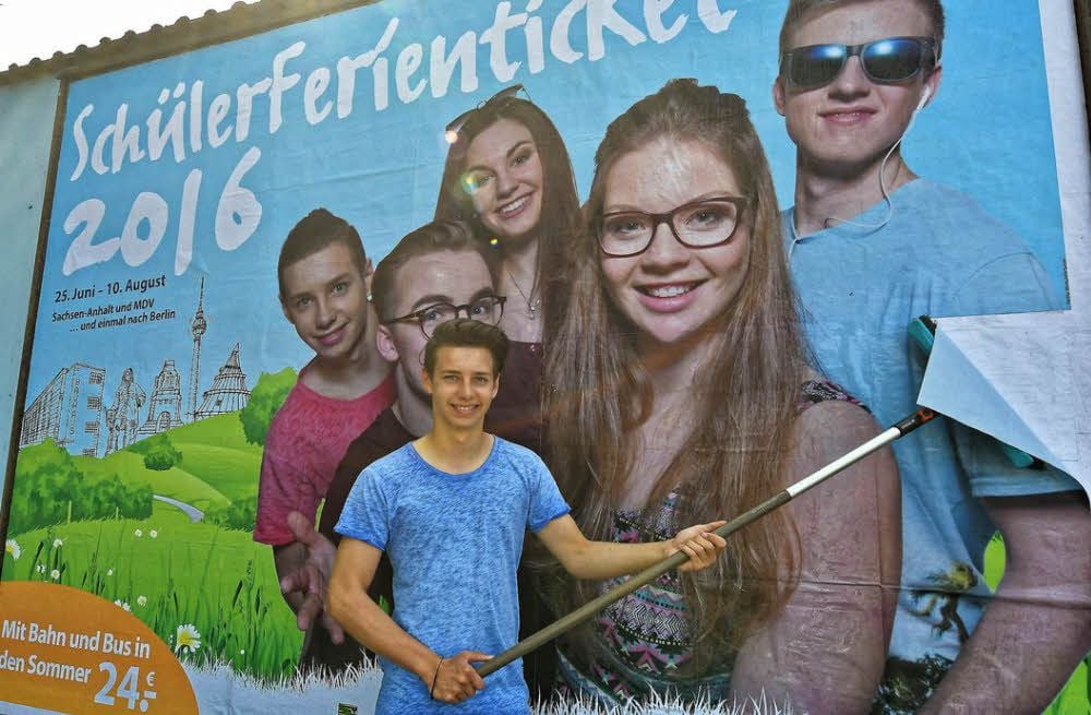 Seit dieser Woche wirbt Robin Topf für das Ticket 2016.