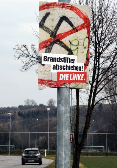 Das Plakat der Linken.