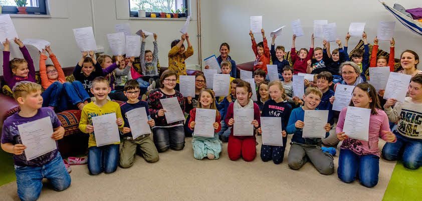 They do speak English: Die Schüler der evangelischen Grundschule Wittenberg haben sich erfolgreich am Wettbewerb beteiligt.