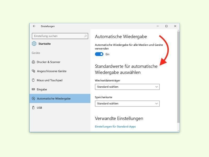Eigentlich praktisch, aber nicht immer gewünscht: Die Auto-Play-Funktion bei Windows 10. Foto: dpa-infocom