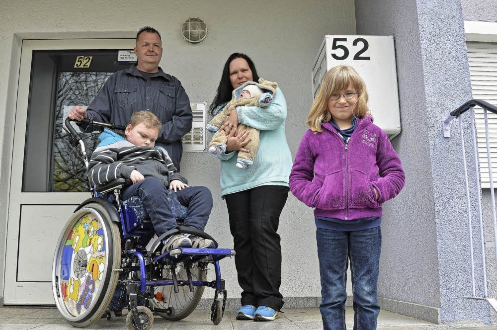 Die Familie vereint: Jeremy, Jens Schumacher, Silvana Uebeler mit Lenny und Tochter Michelle (v.l.)