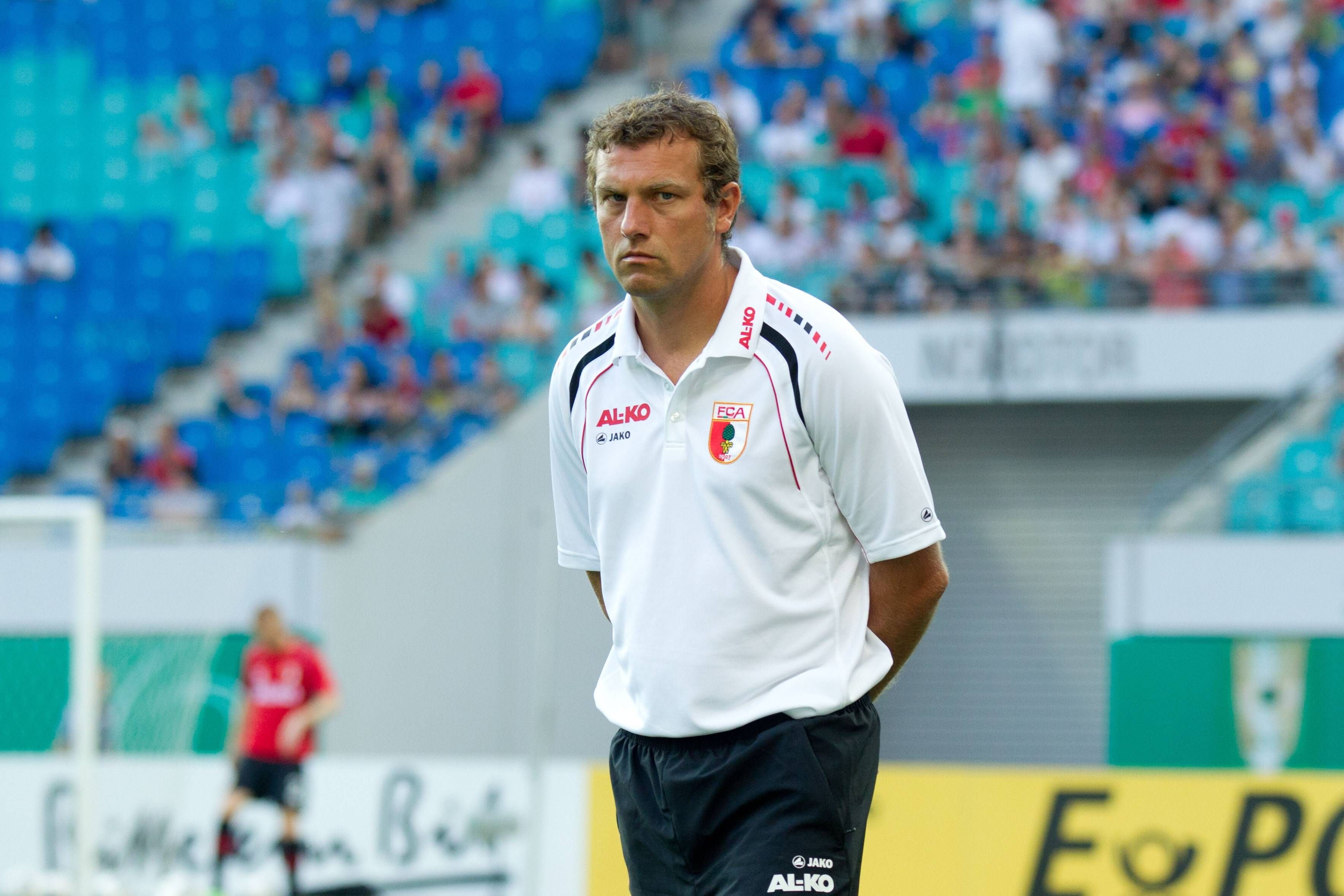 Markus Weinzierl in der Leipziger Arena.