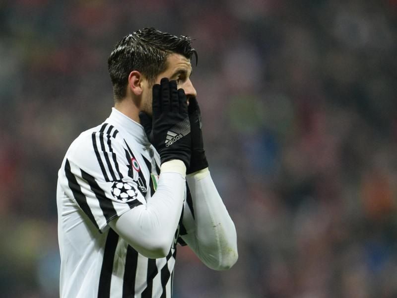 Alvaro Morata scheiterte mit Juventus denkbar knapp.
