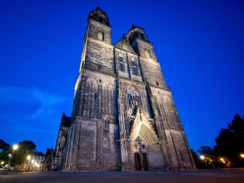 Kunstdiebstahl am Magdeburger Dom: Wertvolle Lanze abgesägt. Foto: Daniel Naupold/Archiv