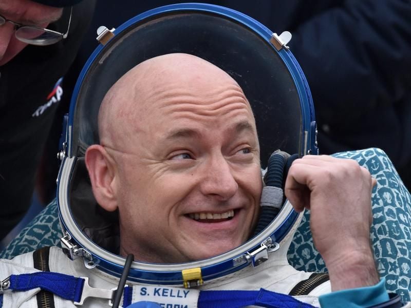 US-Astronaut Scott Kelly hat zusammengezählt mehr Tage im All verbracht als jeder andere Mensch. Foto: Kirill Kudryavtsev/Pool