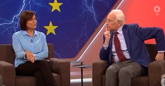Edmund Stoiber mit Sandra Maischberger