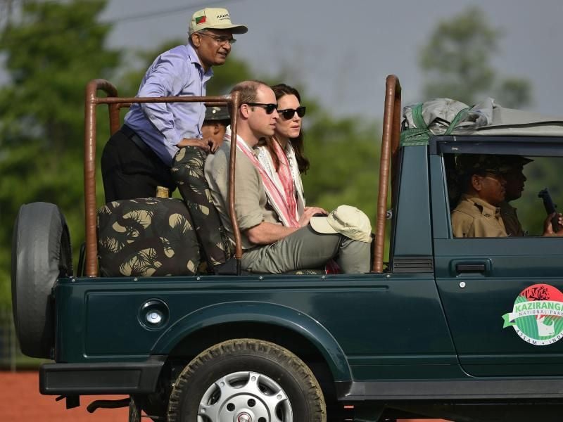 William und Kate im indischen Kaziranga-Nationalpark. Foto: Str