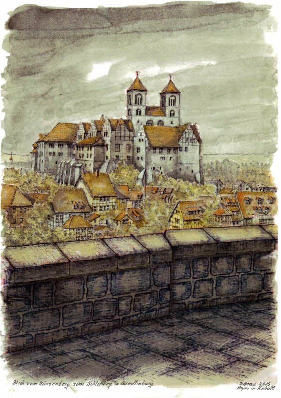 In diesen Ausblick hat sich der Maler schon vor Jahrzehnten verliebt, als er das erste Mal auf dem Münzenberg war.